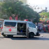 Xe cứu thương húc văng ôtô bán tải ở Bà Rịa - Vũng Tàu