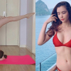 Hoa hậu Huỳnh Vy mê tập yoga khi tránh dịch