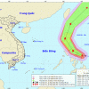 Bão VONGFONG tiếp tục di chuyển với sức gió mạnh nhất cấp 12