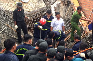 Sập sàn bêtông ngôi nhà, người đàn ông thiệt mạng