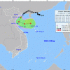 Áp thấp nhiệt đới đổ bộ vùng biển Hải Phòng - Nam Định