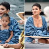 Kylie Jenner và con gái mặc váy bó ton sur ton