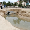 Nước thải từ cống tràn xuống biển Nha Trang