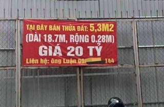 Rao bán hơn 5 m2 đất ở Hà Nội giá 20 tỷ đồng