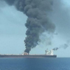 Tàu dầu Iran trúng tên lửa