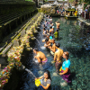 Tắm nước thánh ở đền thiêng trên đảo Bali