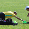 HLV Park Hang-seo bò ra sân bàn chiến thuật sau trận đấu Myanmar