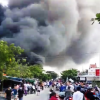 Cháy dữ dội ở gần cầu Mỹ Thuận