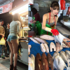 Chân dài bán thịt, bán cá xứ Đài nổi như cồn vì mặc sexy ở chợ
