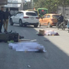 Xe tải va chạm xe máy trên phố Hà Nội, 2 người chết tại chỗ