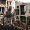 Dân làng Quan Độ dọn dẹp nhà sau vụ nổ kho đạn cũ