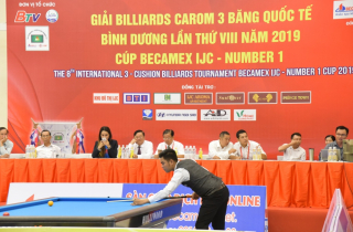 Nước tăng lực Number 1 tiếp tục đồng hành cùng Giải Billiards Carom 3 băng quốc tế Bình Dương