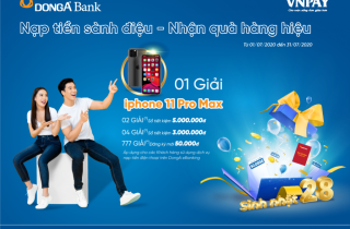 Nạp tiền điện thoại dễ dàng, nhận cơ hội trúng iPhone 11 với DongA eBanking
