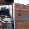 Tàu gỗ dài 18 mét in chữ Trung Quốc trôi dạt vào vùng biển Quảng Trị