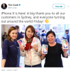 Cô gái Việt bất ngờ khi được CEO Apple đăng ảnh mua iPhone X