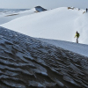 Sa mạc Trung Quốc phủ tuyết trắng xóa trong thời tiết -25 độ C