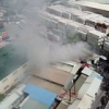 Cháy kho lốp ở KCN Đình Vũ, hoảng loạn dập lửa tứ bề