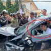 Nam thanh niên ngồi trên xe lắc lư điên cuồng sau khi gây tai nạn liên hoàn ở Đà Lạt