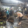 Hiện trường tan hoang vụ cháy 8 người chết và mất tích ở Trung Văn