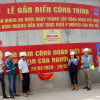 Gắn biển công trình chào mừng 90 năm Ngày thành lập Công đoàn Việt Nam tại Dự án NMNĐ Sông Hậu 1