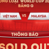 VFF bán hết vé online trận Việt Nam vs Malaysia vòng loại World Cup