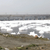 Kinh dị bọt trắng độc hại nổi lềnh bềnh đầy sông vì ô nhiễm cực độ