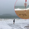 Mặc cảnh báo bão số 6, du khách Nha Trang vẫn ra biển chụp hình 