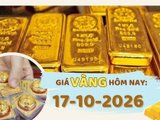 Giá vàng hôm nay 17-10: SJC giảm 300.000 đồng/lượng