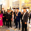 Bộ trưởng Bộ Công Thương Nguyễn Hồng Diên đến thăm gian giới thiệu khu Liên Hà Thái