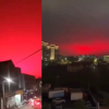 Bầu trời ở phía đông Trung Quốc chuyển màu đỏ như máu