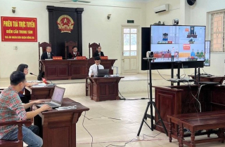 Bị cáo đầu tiên lĩnh án trong phiên toà xét xử trực tuyến ở Hà Nội