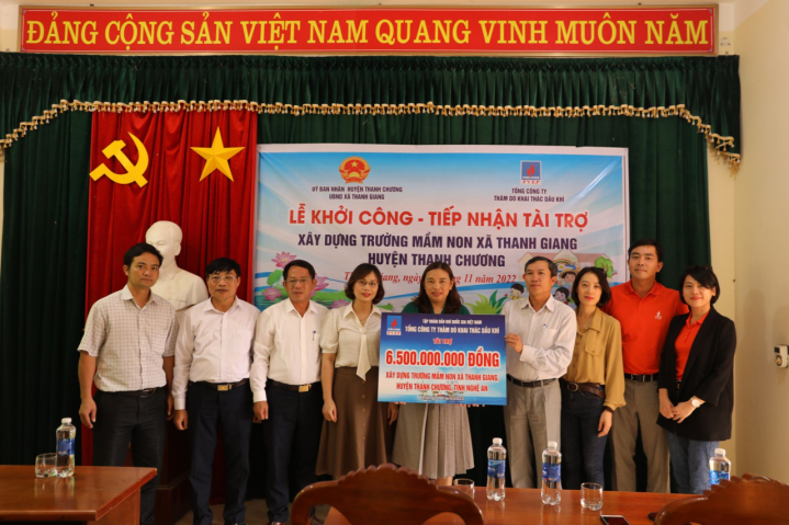 PVEP ủng hộ công trình xây dựng trường mầm non xã Thanh Chương, Thanh Giang, Nghệ An-20221121-14114129