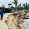 Cận cảnh sóng đánh sập nhà cửa, 'nuốt chửng' bờ biển ở Hội An