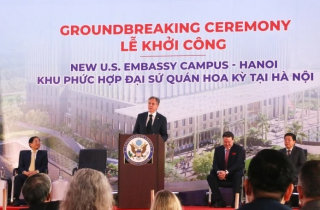 Ông Blinken làm lễ khởi công đại sứ quán 1,2 tỷ USD tại Hà Nội