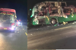 Phú Yên: Hai xe khách đâm nhau trên quốc lộ, 11 người thương vong