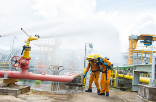 KCM tổ chức thực tập Phương án Phòng cháy chữa cháy và Cứu nạn cứu hộ, ứng phó sự cố tràn dầu, hóa chất năm 2023