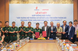 Petrovietnam và Viettel ký kết hợp đồng xây dựng cơ sở dữ liệu tìm kiếm, thăm dò, khai thác dầu khí