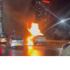 Ô tô Hyundai bất ngờ bốc cháy khi đang di chuyển
