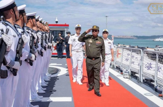 Hai tàu chiến Trung Quốc cập cảng Campuchia chuẩn bị tập trận