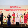 Vietjet khai trương đường bay Melbourne - Hà Nội, vé Thương gia khuyến mãi lớn