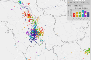 Hơn 7.000 cú sét đánh xuống Hà Nội sáng nay có bất thường?