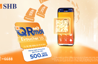 Nhận ngay E-voucher trị giá tới 500.000 VNĐ khi nhận tiền qua QRCode SHB