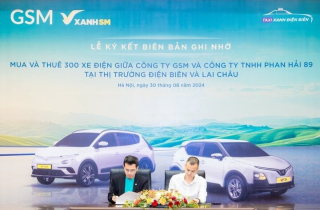 Taxi Xanh Điện Biên mua và thuê 300 ô tô điện từ GSM