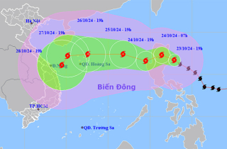 Bão số 6 vào Biển Đông ngày mai 24/10