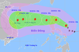 Bão Trami di chuyển nhanh vào Biển Đông, cường độ tiếp tục mạnh thêm