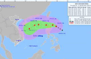 Bão Yinxing đi vào Biển Đông với cường độ giật cấp 16