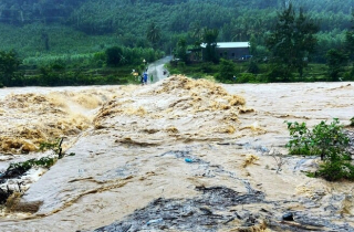 Mưa lớn gây ngập cục bộ tại Bình Định, hàng trăm hộ dân bị chia cắt cô lập