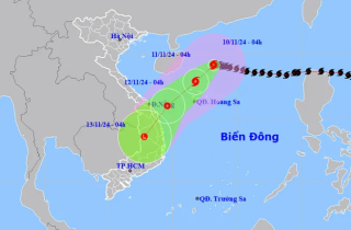 Bão số 7 mạnh cấp 14, hướng về vùng biển Quảng Trị đến Quảng Ngãi