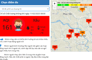 Thành phố Hà Nội đang ô nhiễm không khí ở mức cảnh báo cao