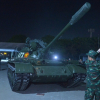 Hình ảnh 2 xe tăng T54 phục vụ biểu diễn ở sân Mỹ Đình